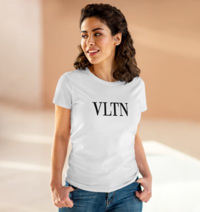 Valentino Vltn Logo Print White Women Tee