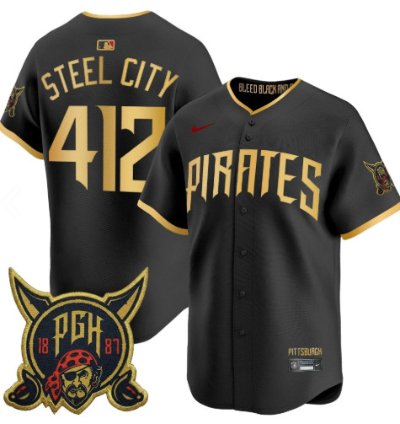 Steel City 412 Pittsburgh Pirates Baseball Jersey 2026 City Connect Vapor Premier Limited All Stitched