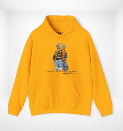 Polo Ralph Lauren Polo Bear Gold Hoodie Unisex Graphic Pullover