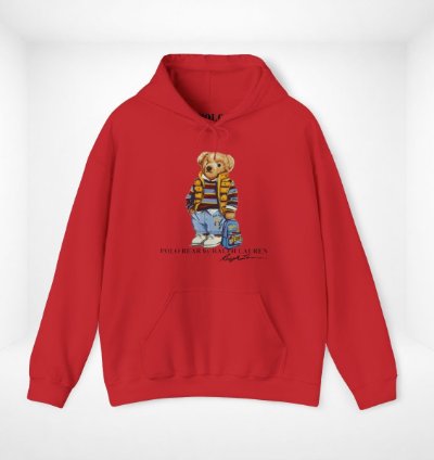 Polo Ralph Lauren Polo Bear Red Hoodie Unisex Graphic Pullover