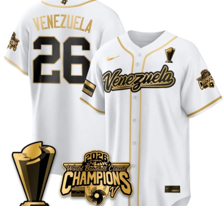 Venezuela 26 Venezuela Baseball Jersey 2026 World Baseball Classic Champions Limited Stitched