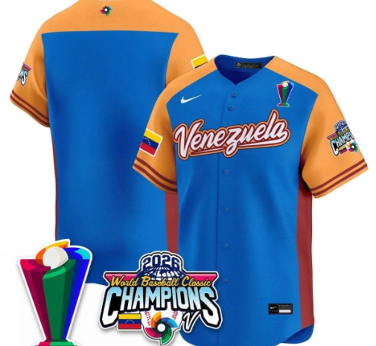 Team Venezuela Baseball Jersey 2026 World Baseball Classic Champions Limited Stitched