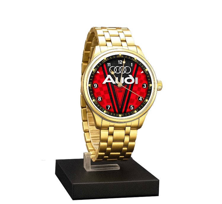 Audi Super Car Watch Inspired Automotive Sportcar Red Dial Watches