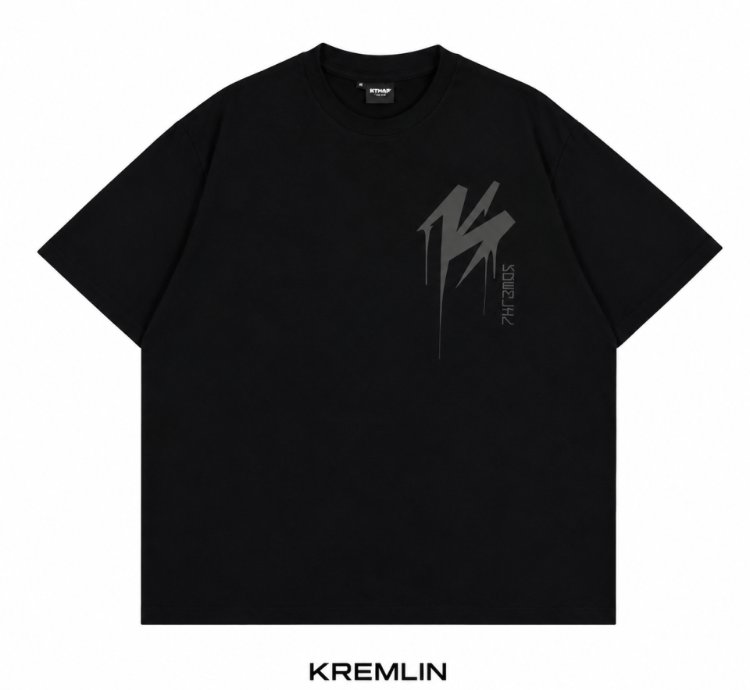 Kremlin Oversized Puff T-shirt Black Crawling
