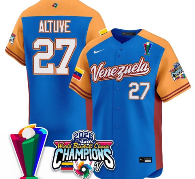 Altave 27 Venezuela Baseball Jersey 2026 World Baseball Classic Champions Limited Stitched