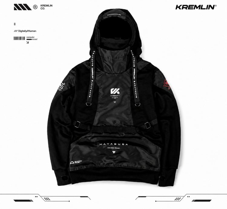Kremlin Hayabusa - Cyber techwear Pullover Hoodie