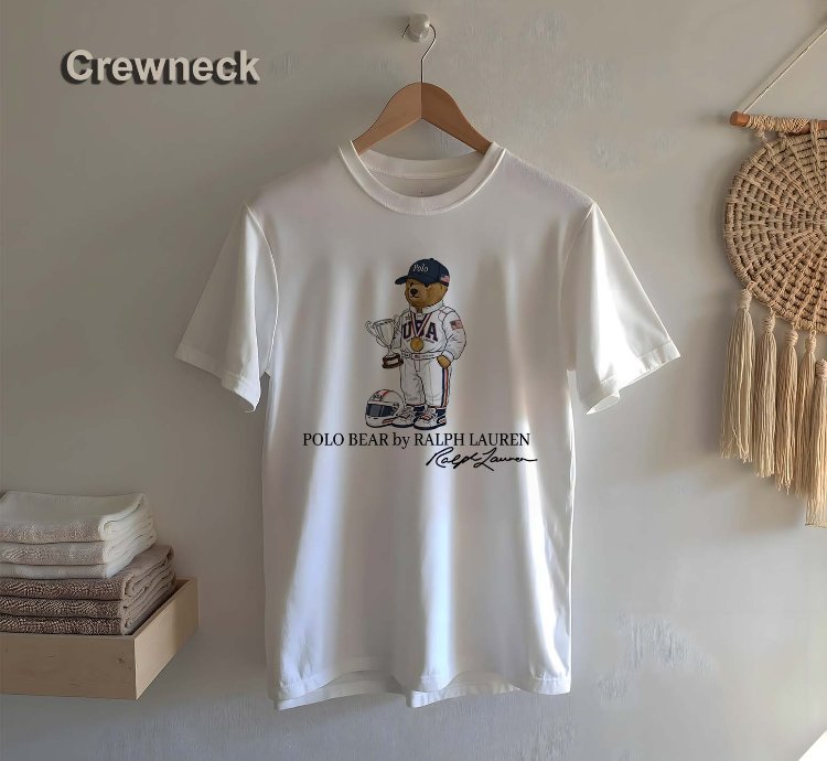 Polo T-shirt Bear Racer Design For Men Us Size
