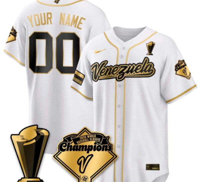 Custom Venezuela Baseball Jersey 2026 World Baseball Classic Champions Limited Stitched