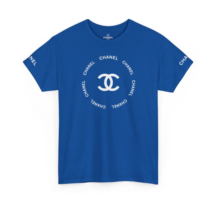 Chanel Logo Circle Blue T-shirt - Size Usa