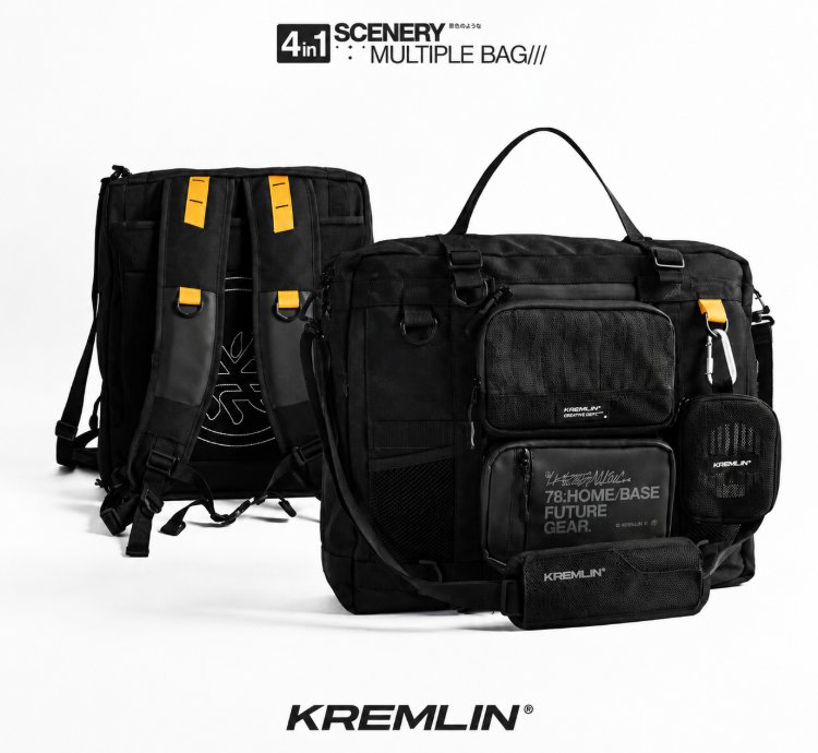 Kremlin Scenery - Multiple Bag 4 In 1 Hand Totebag Backpack Slingbag