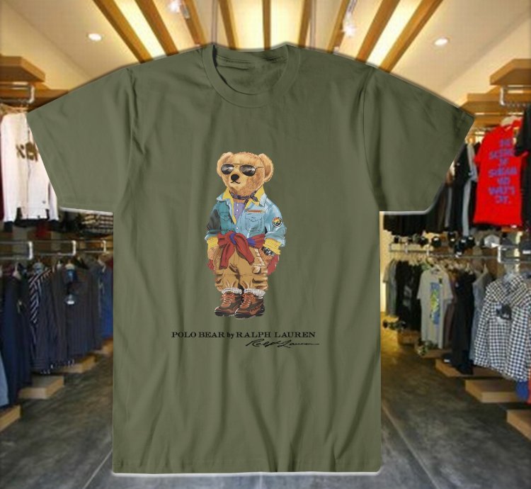 Polo Bear Shirt T Shirt Custom Bear Military Green Usa Size