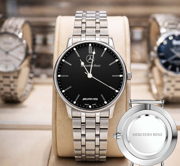 Mercedes Benz Matic Analog Watch Stainless Steel Mens - Mer2r