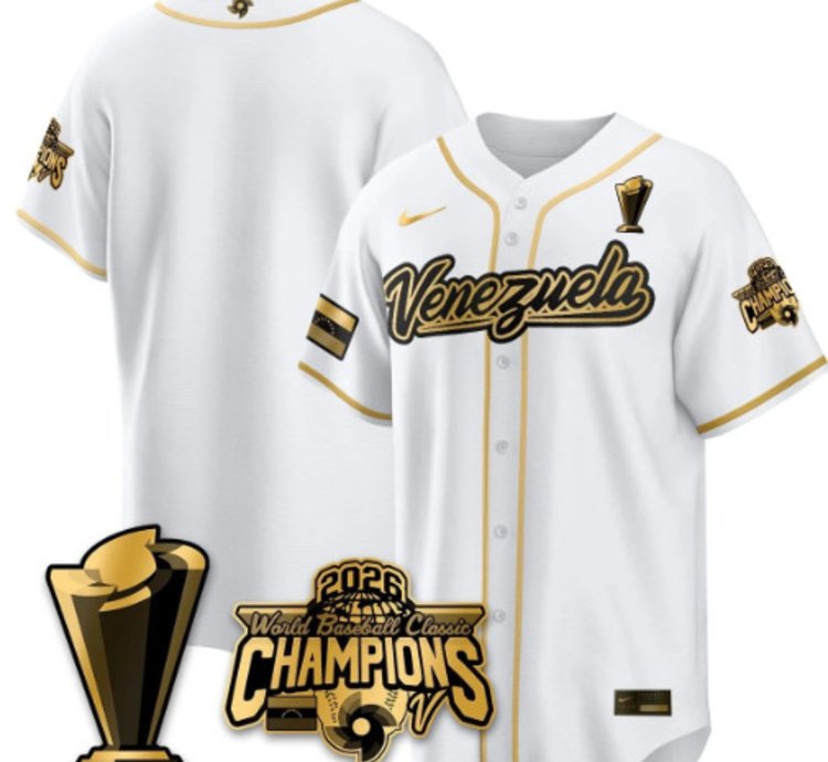 Team Venezuela Baseball Jersey 2026 World Baseball Classic Champions Limited Stitched