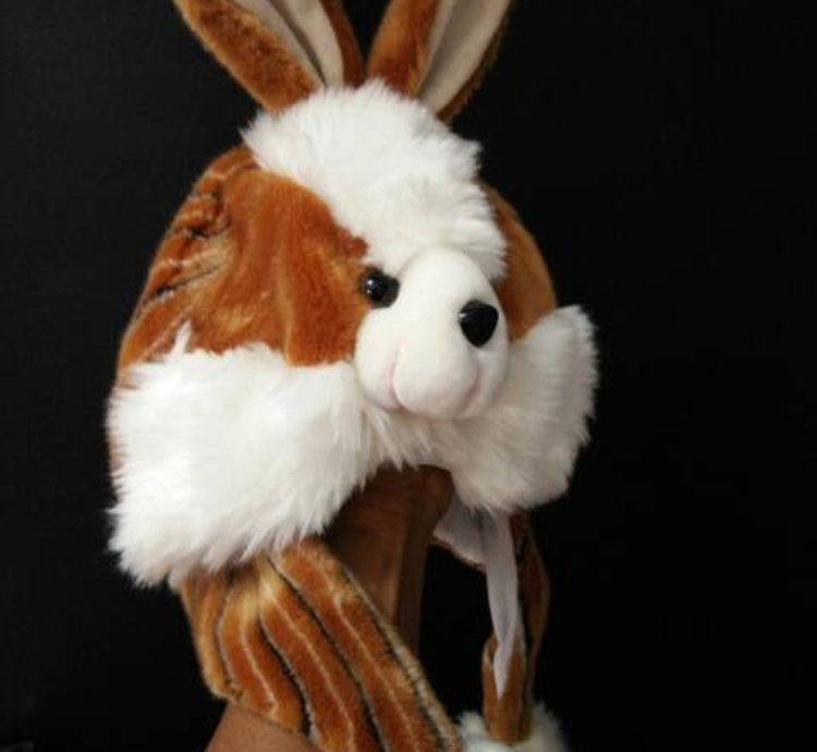 Soft Fluffy And Adorable Rabbit Character Fur Hat