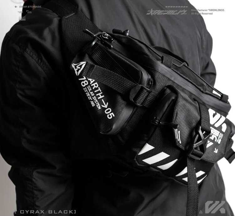 Kremlin Cyrax Black - Waistbag Double Strap Sling