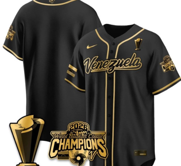 Team Venezuela Baseball Jersey 2026 World Baseball Classic Champions Limited Stitched