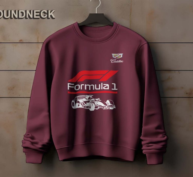 Cadillac Logo Sweatshirt Elegant Formula One Design Us Size