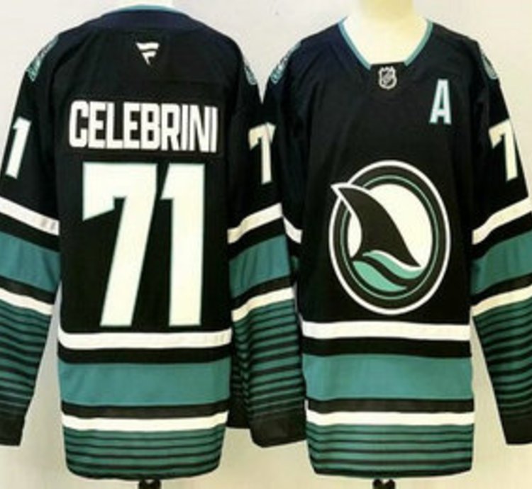 San Jose Sharks 71 Macklin Celebrini Black Authentic Jersey Stitched