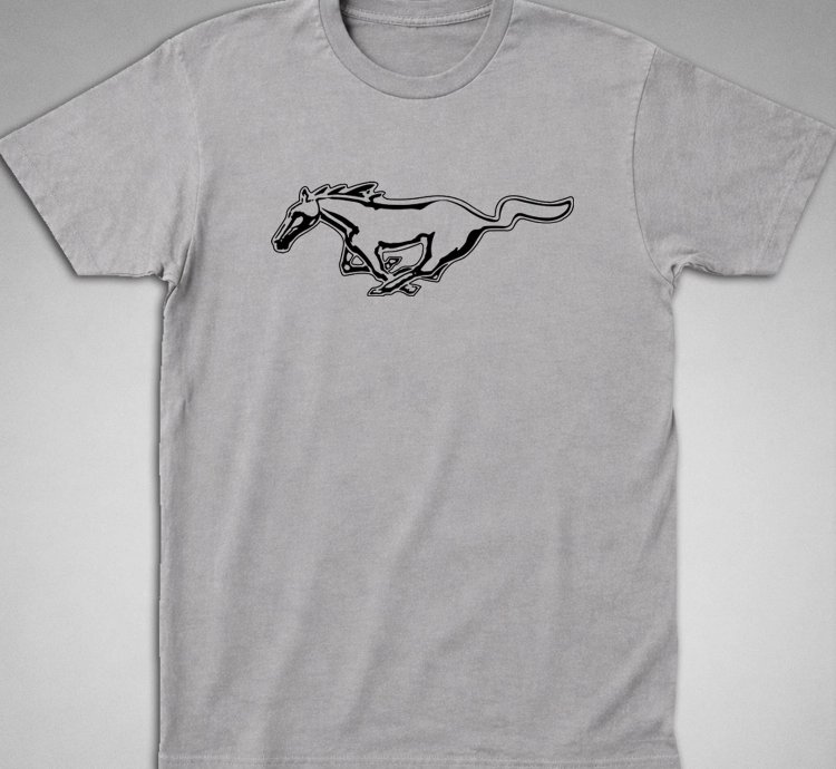 Mustang Sport Gray T-shirt Muscle Car Auto Shelby Boss Automobile Classic 70s 80s Horse