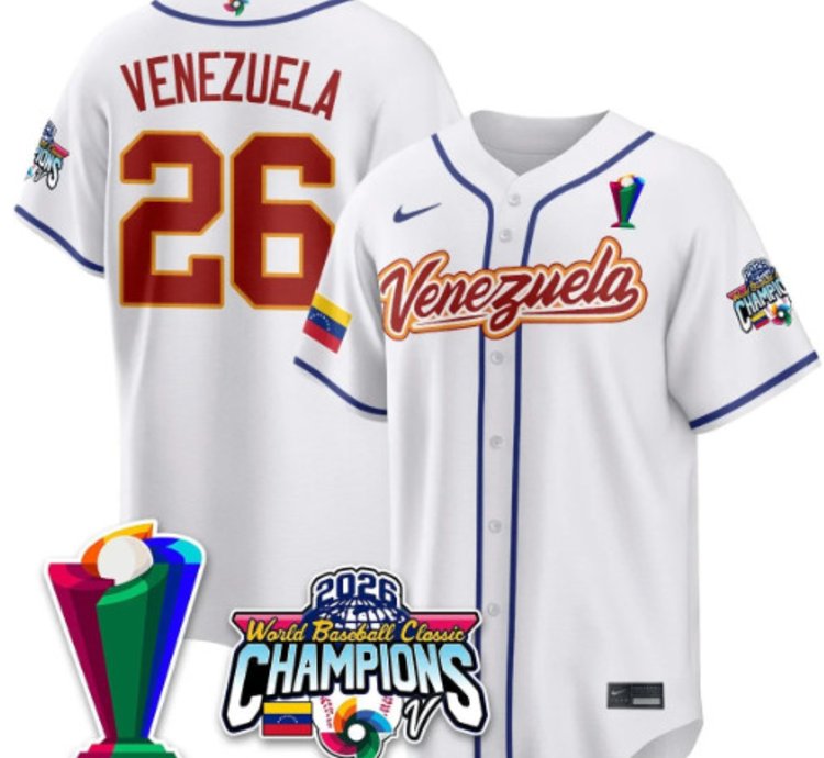 Venezuela 26 Venezuela Baseball Jersey 2026 World Baseball Classic Champions Limited Stitched