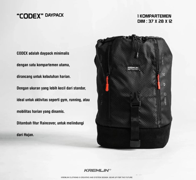 Kremlin Codex - Minimalist Techwear Backpack Daypack Bag