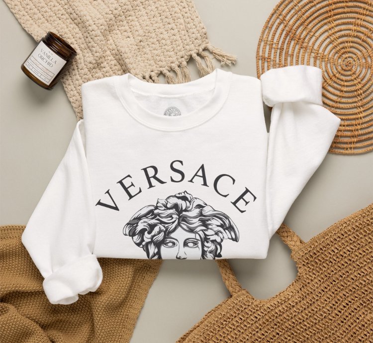 Versace Milano White Sweatshirt - Size Usa
