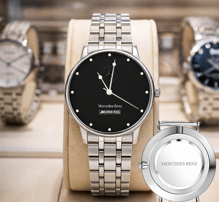 Mercedes Benz Logo Blue Series Sport Metal Watch Mb1