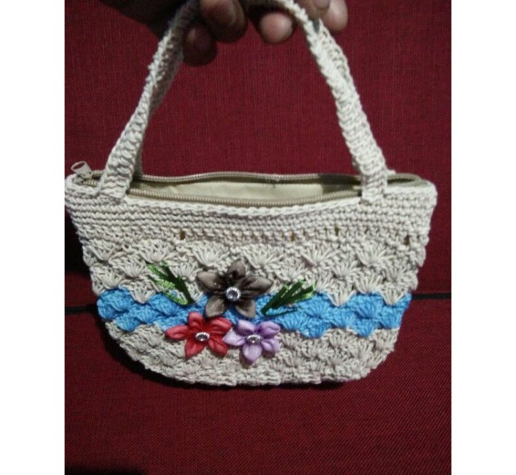 Original Handmade Knitted Tote Bag