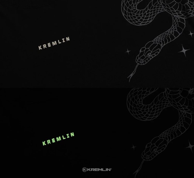 Kremlin Cobra - Oversized Glow In The Dark Relaxed Fit Black