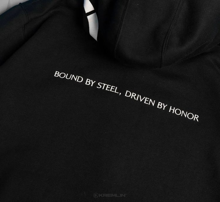 Kremlin - Racer Pullover Hoodie Embroidered Ironhorse Series Black