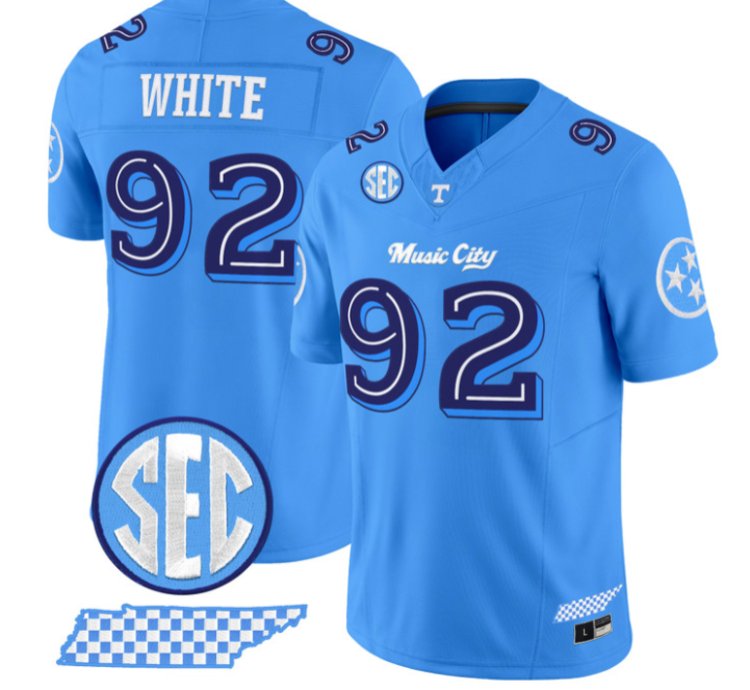 Reggie White Jersey 92 Tennessee Vols Music City Edition Stitched Blue