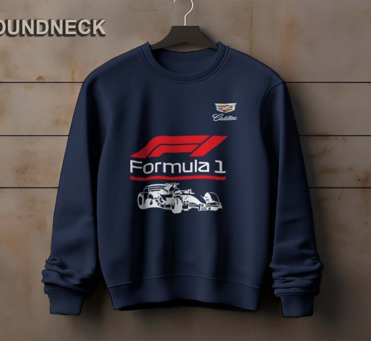 Cadillac Logo Sweatshirt Elegant Formula One Design Us Size