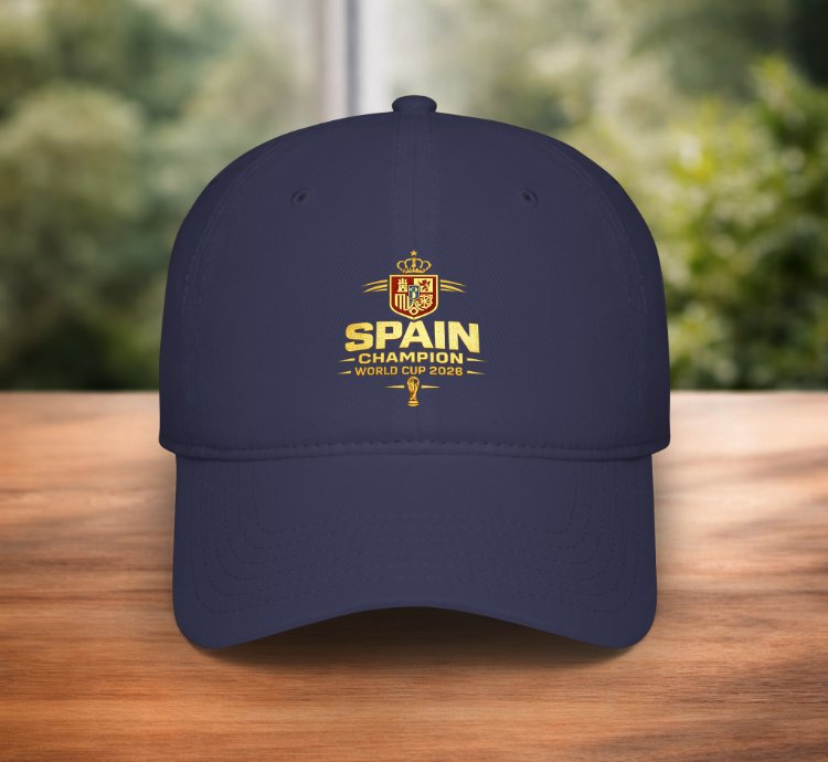Spain World Cup 2026 Champion Hat Spain Soccer Champions Cap Football Fan Gift Navy