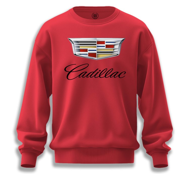 Cadillac Sweatshirt Mens Shirt Red