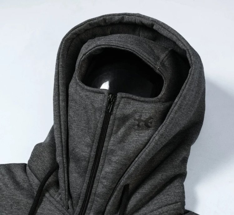 Kremlin - Eclipse Balaclava Zipper Hoodie Darkpoetic Series - Misty Gray