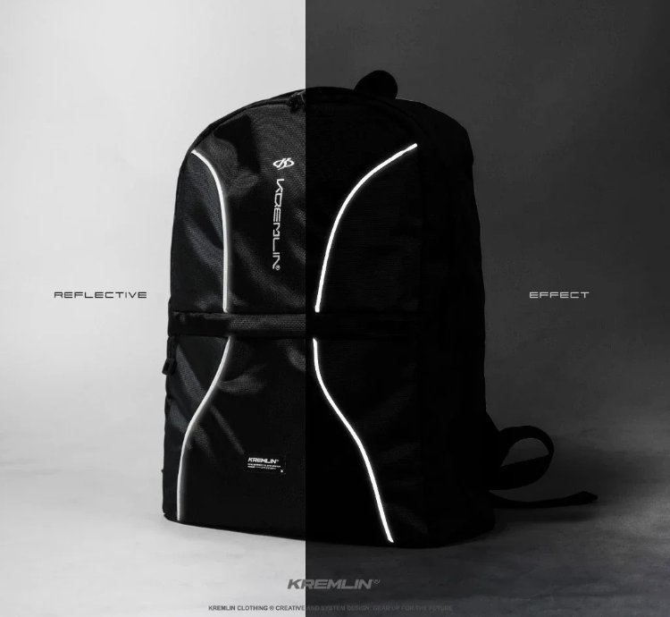 Kremlin Xeno - Reflective Black Backpack Bag 16 L