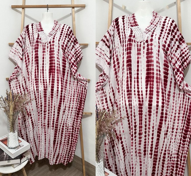 Handmade Batik Style Kaftan