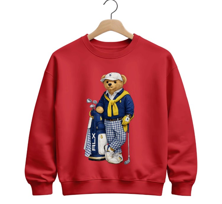 Polo Ralph Lauren Icon Bear Usa Flag Sweatshirt Golf