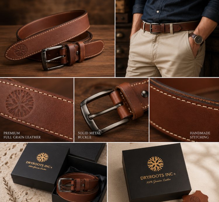 Handmade Genuine Cow Leather Belt Vegtan Selapis