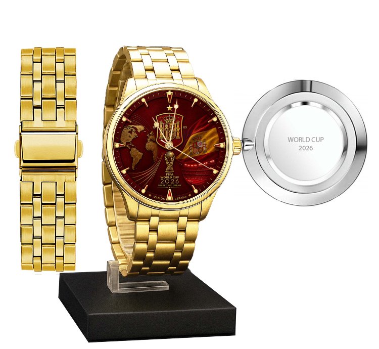 Spanish Team Logo Watch 2026 World Cup Elegant Design Suitable For Spanish Football Team Supporters