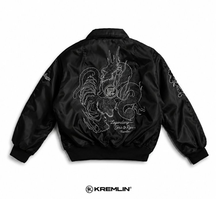 Kremlin Legendary - Bomber Jacket Boxy Black Biker
