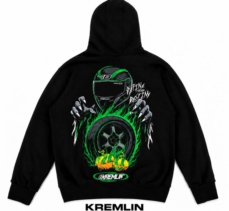 Kremlin Pumpkin - Zipper Hoodie Halloween Racing Black