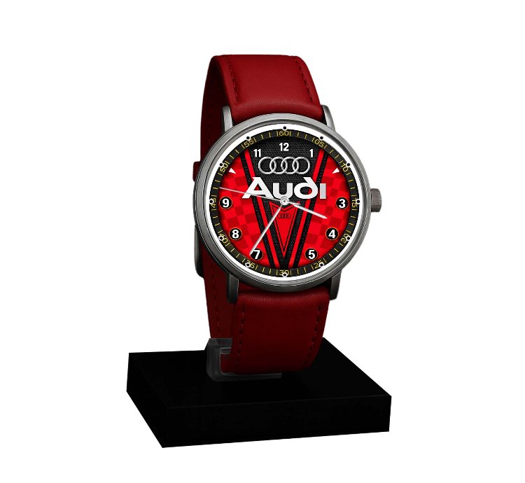 Audi Super Car Watch Inspired Automotive Sportcar Red Dial Watches