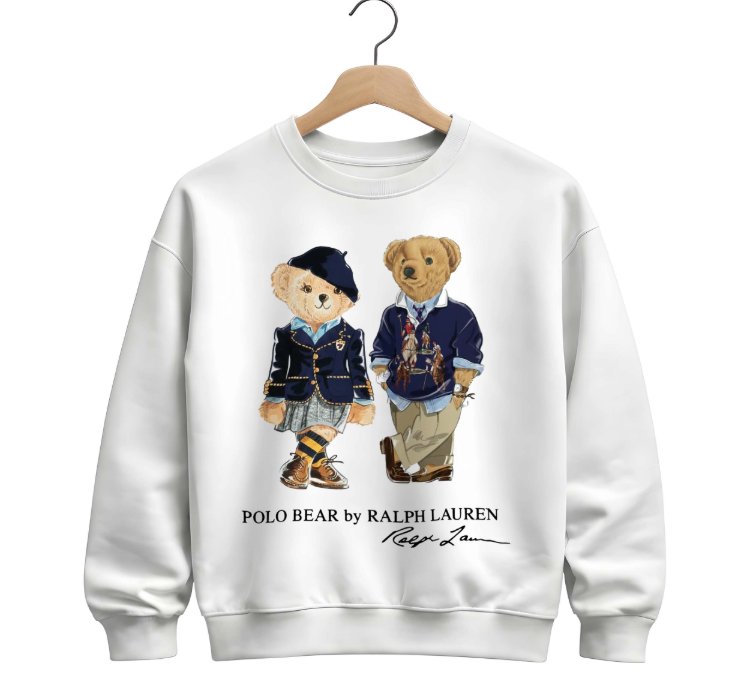 Polo Ralph Lauren Icon Bear Usa Flag Sweatshirt Maroon