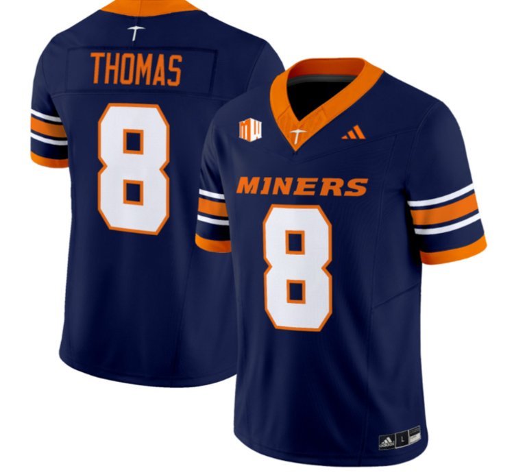 Kam Thomas 8 Utep Miners Football Jersey 2016 Vapor Limited All Stitched
