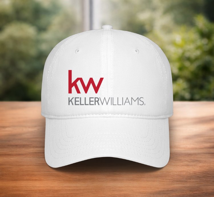 Kw Keller Williams Logo Cap Classic White Adjustable Real Estate Baseball Hat