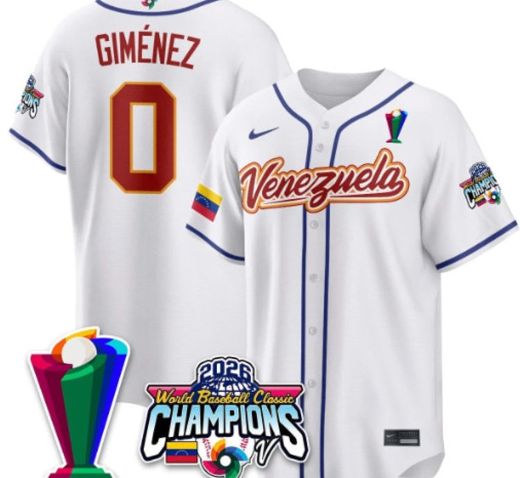 Andres Gimenez 0 Venezuela Baseball Jersey 2026 World Baseball Classic Champions Limited Stitched