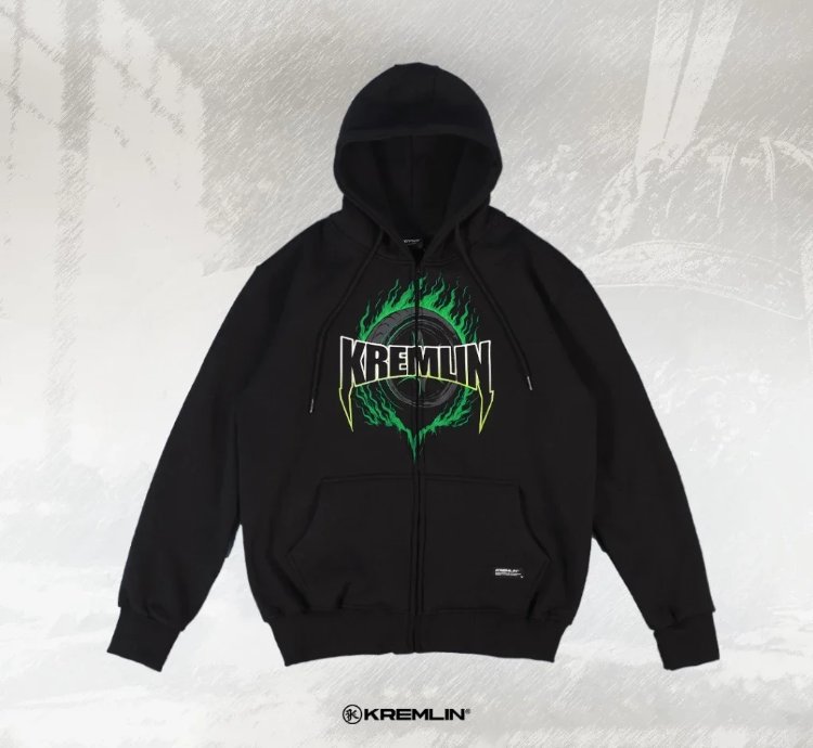 Kremlin Pumpkin - Zipper Hoodie Halloween Racing Black