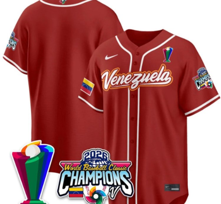 Team Venezuela Baseball Jersey 2026 World Baseball Classic Champions Limited Stitched