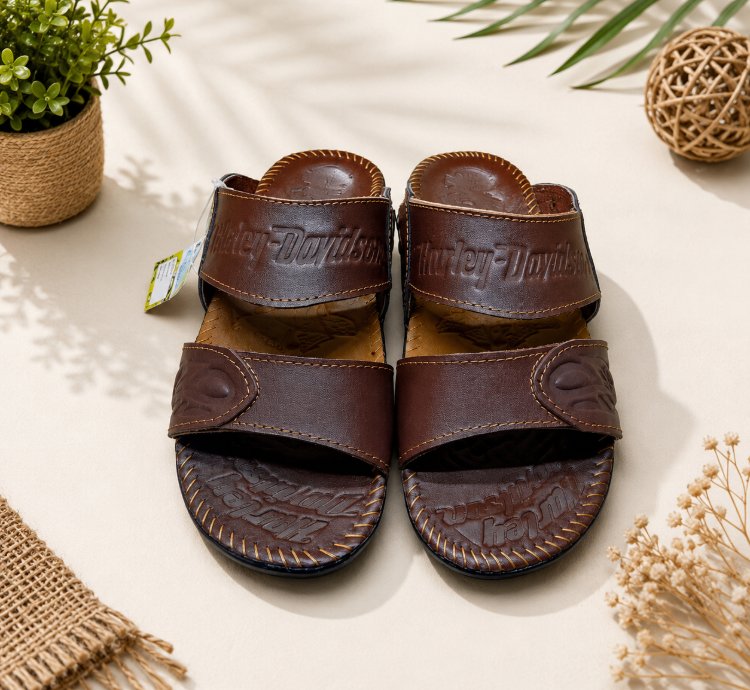 Premium Handmade Genuine Leather Sandals Brown 1